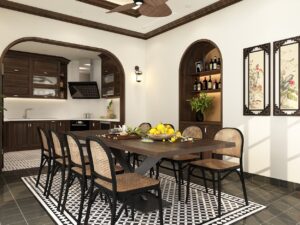 Bếp phong cách indochine