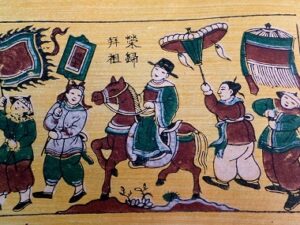 tranh đông hồ vinh quy bái tổ