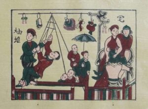 tranh đông hồ đu quay