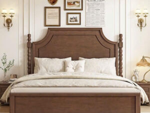 Giường ngủ mộc mạc phong cách Á Đông